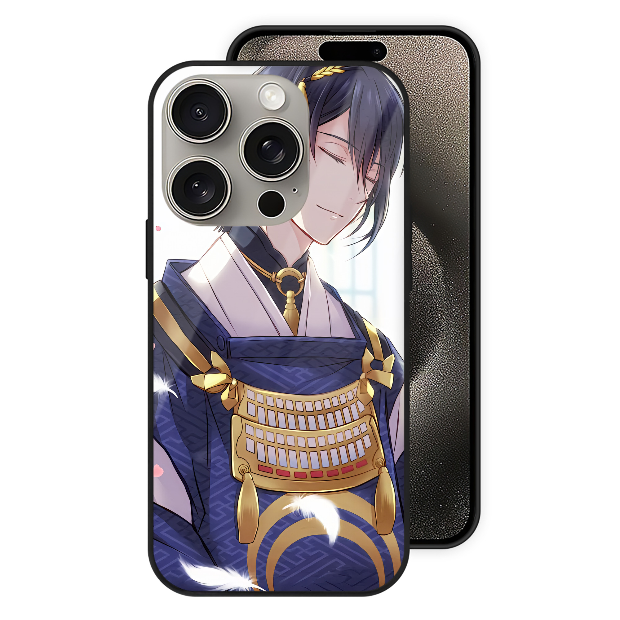 （画像用） 刀剣乱舞 Touken Ranbu 【iPhone15Pro対応】スマホケース 耐衝撃＆黄変防止 背面ガラス
