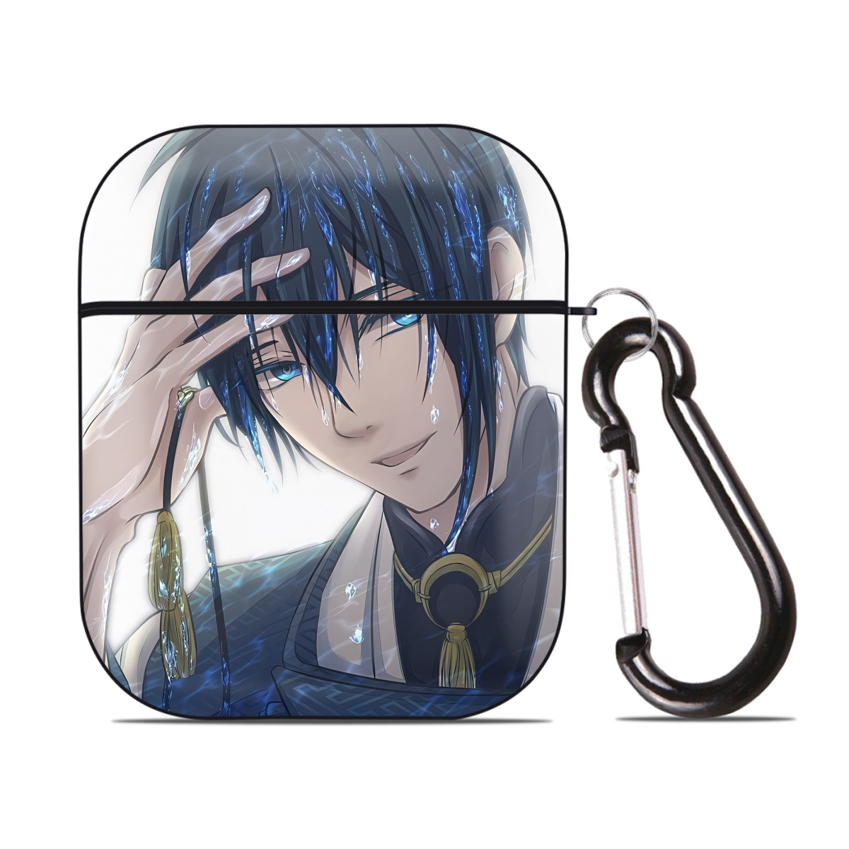 （画像用） 刀剣乱舞 Touken Ranbu AirPods 第2世代保護ケース ハードシェル ブラック 耐衝撃・防指紋・カラビナ付き