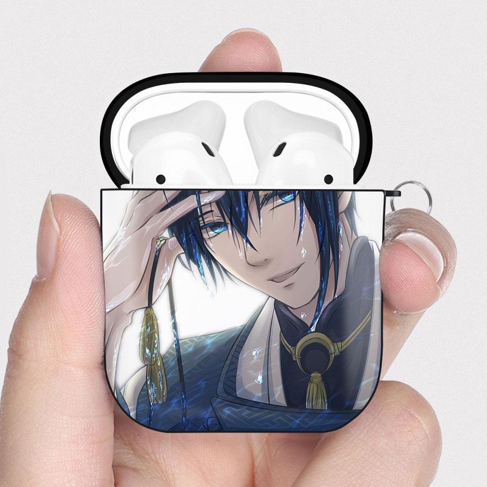 （画像用） 刀剣乱舞 Touken Ranbu AirPods 第2世代保護ケース ハードシェル ブラック 耐衝撃・防指紋・カラビナ付き