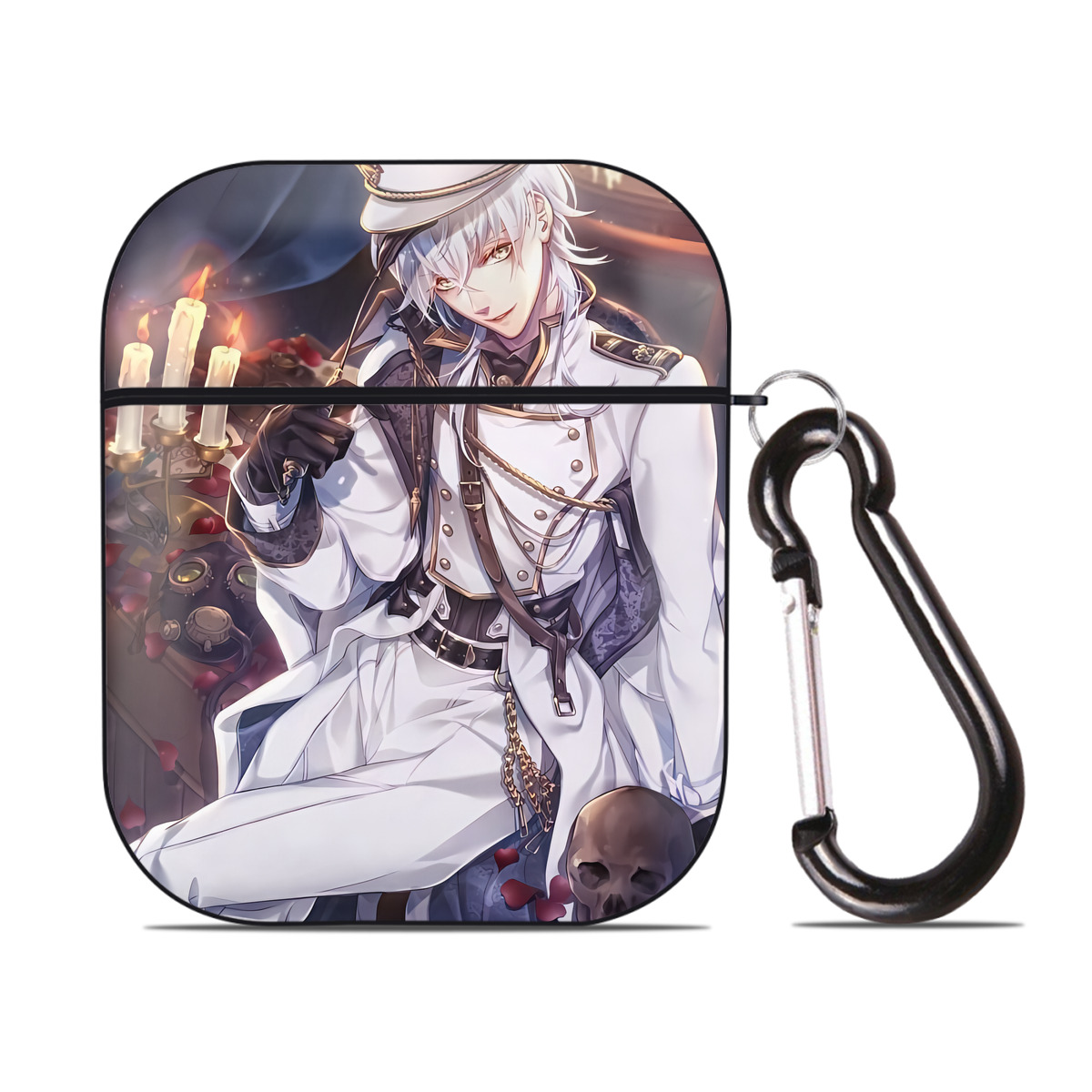 （画像用） 刀剣乱舞 Touken Ranbu AirPods 第2世代保護ケース ハードシェル ブラック 耐衝撃・防指紋・カラビナ付き