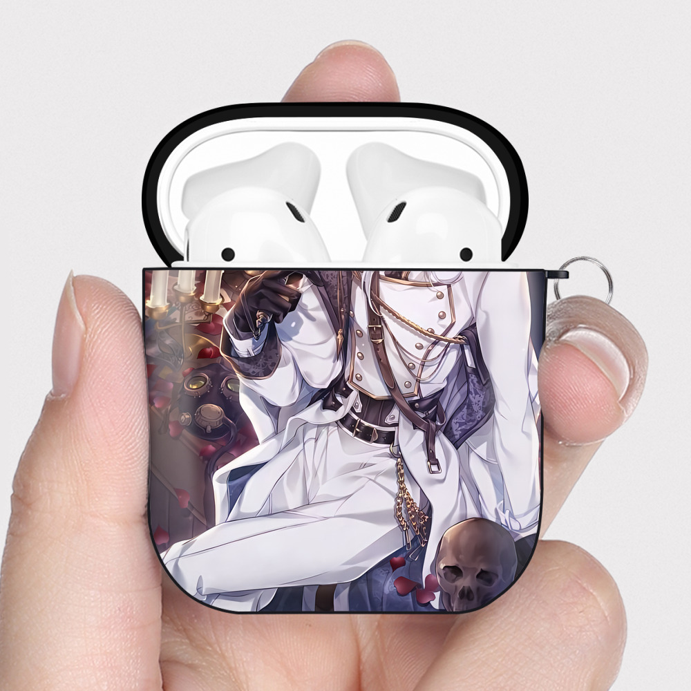 （画像用） 刀剣乱舞 Touken Ranbu AirPods 第2世代保護ケース ハードシェル ブラック 耐衝撃・防指紋・カラビナ付き