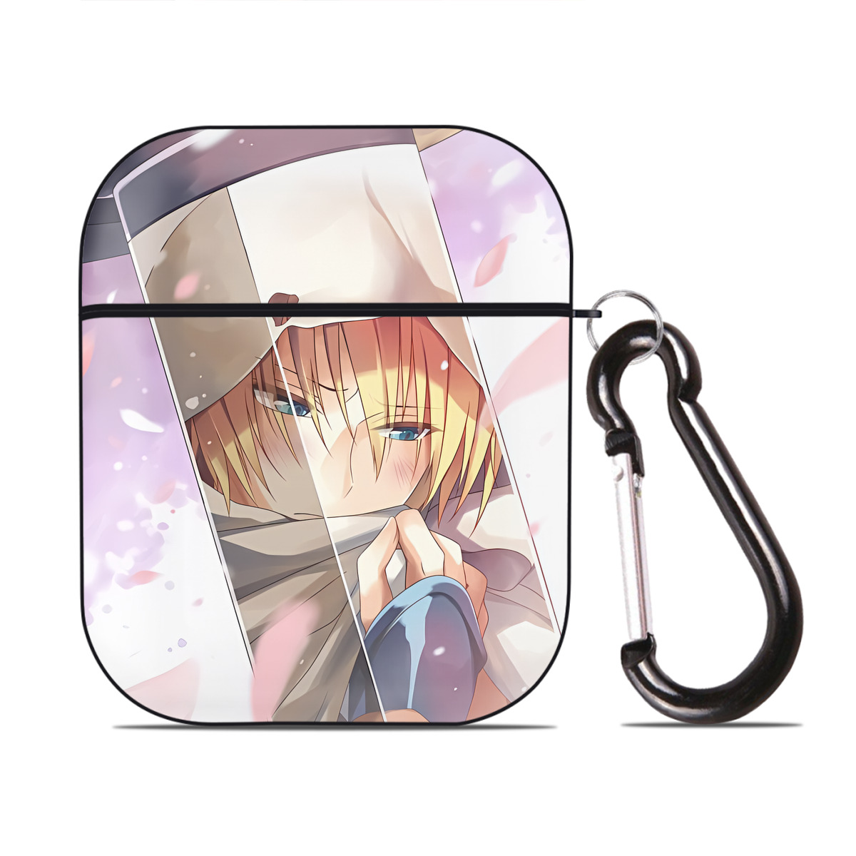 （画像用） 刀剣乱舞 Touken Ranbu AirPods 第2世代保護ケース ハードシェル ブラック 耐衝撃・防指紋・カラビナ付き
