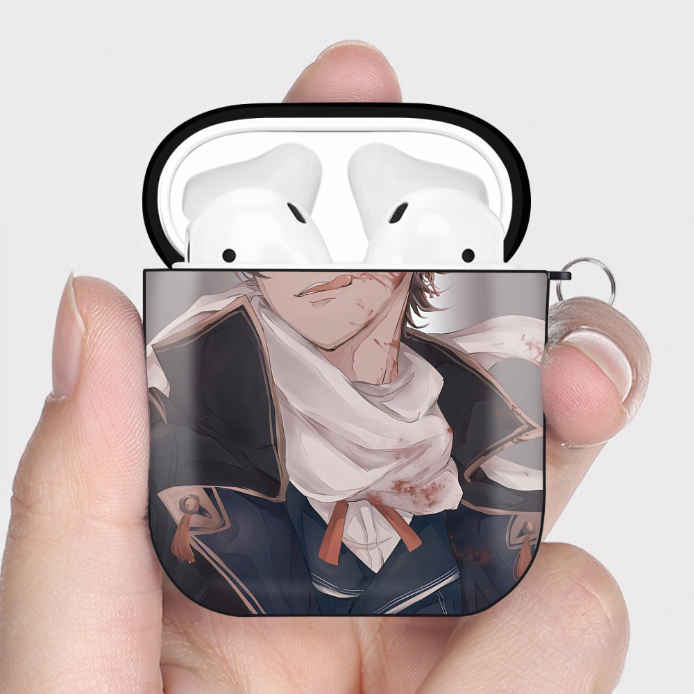 （画像用） 刀剣乱舞 Touken Ranbu AirPods 第2世代保護ケース ハードシェル ブラック 耐衝撃・防指紋・カラビナ付き