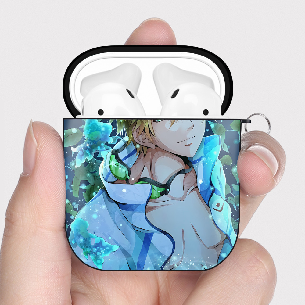 （画像用） 刀剣乱舞 Touken Ranbu AirPods 第2世代保護ケース ハードシェル ブラック 耐衝撃・防指紋・カラビナ付き