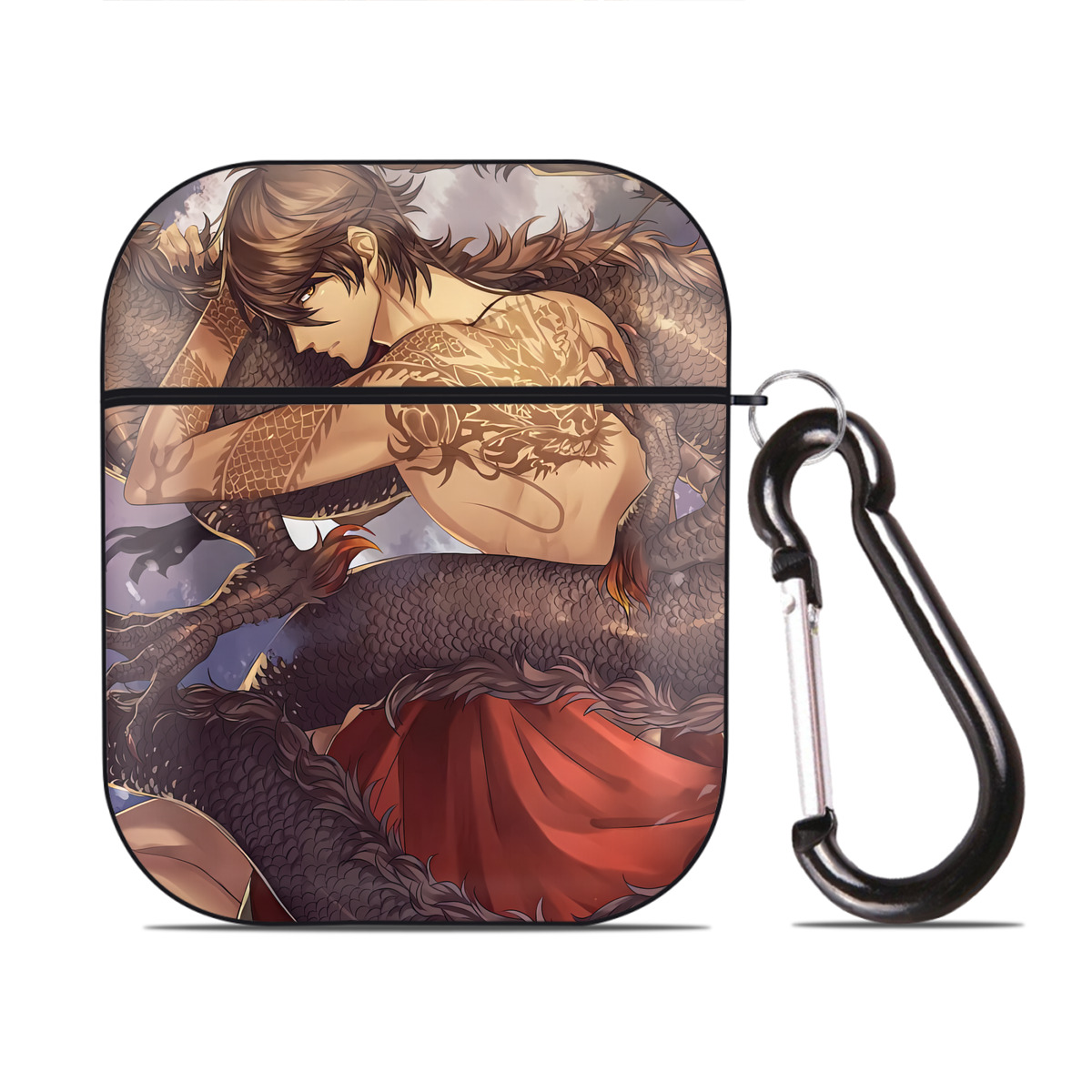 （画像用） 刀剣乱舞 Touken Ranbu AirPods 第2世代保護ケース ハードシェル ブラック 耐衝撃・防指紋・カラビナ付き