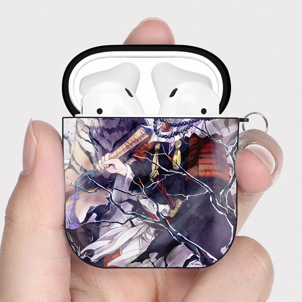 （画像用） 刀剣乱舞 Touken Ranbu AirPods 第2世代保護ケース ハードシェル ブラック 耐衝撃・防指紋・カラビナ付き
