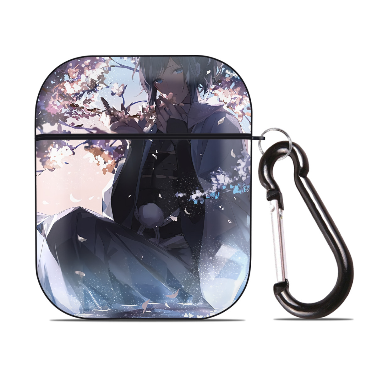 （画像用） 刀剣乱舞 Touken Ranbu AirPods 第2世代保護ケース ハードシェル ブラック 耐衝撃・防指紋・カラビナ付き