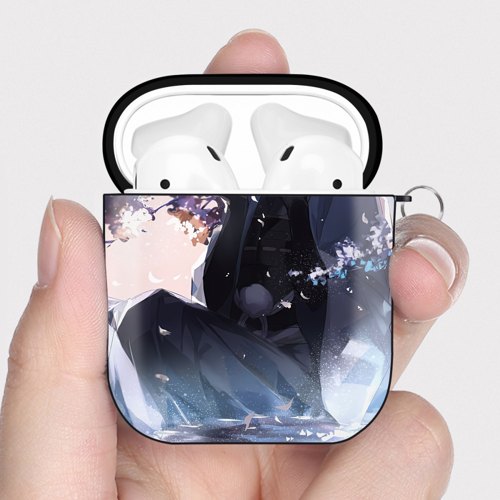 （画像用） 刀剣乱舞 Touken Ranbu AirPods 第2世代保護ケース ハードシェル ブラック 耐衝撃・防指紋・カラビナ付き