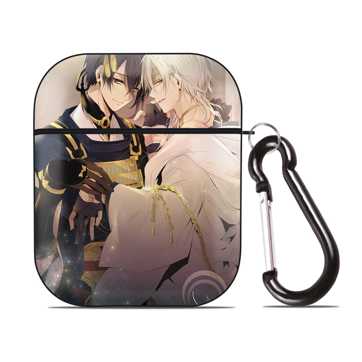 （画像用） 刀剣乱舞 Touken Ranbu AirPods 第2世代保護ケース ハードシェル ブラック 耐衝撃・防指紋・カラビナ付き