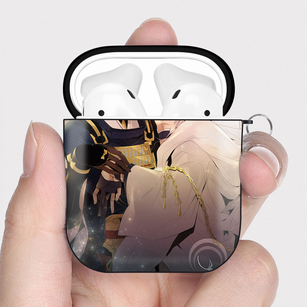 刀剣乱舞 Touken Ranbu AirPods 第2世代保護ケース ハードシェル ブラック 耐衝撃・防指紋・カラビナ付き