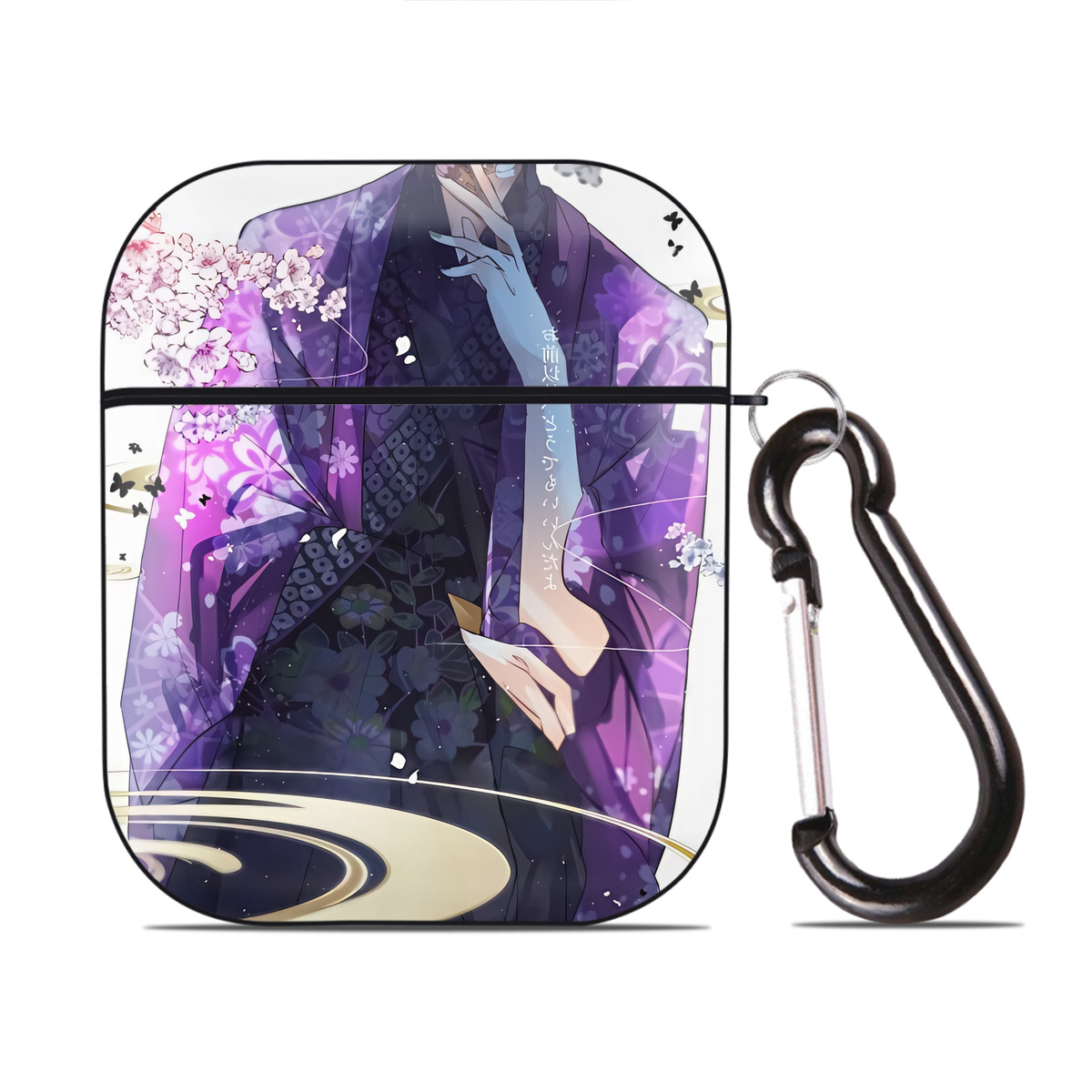 （画像用） 刀剣乱舞 Touken Ranbu AirPods 第2世代保護ケース ハードシェル ブラック 耐衝撃・防指紋・カラビナ付き