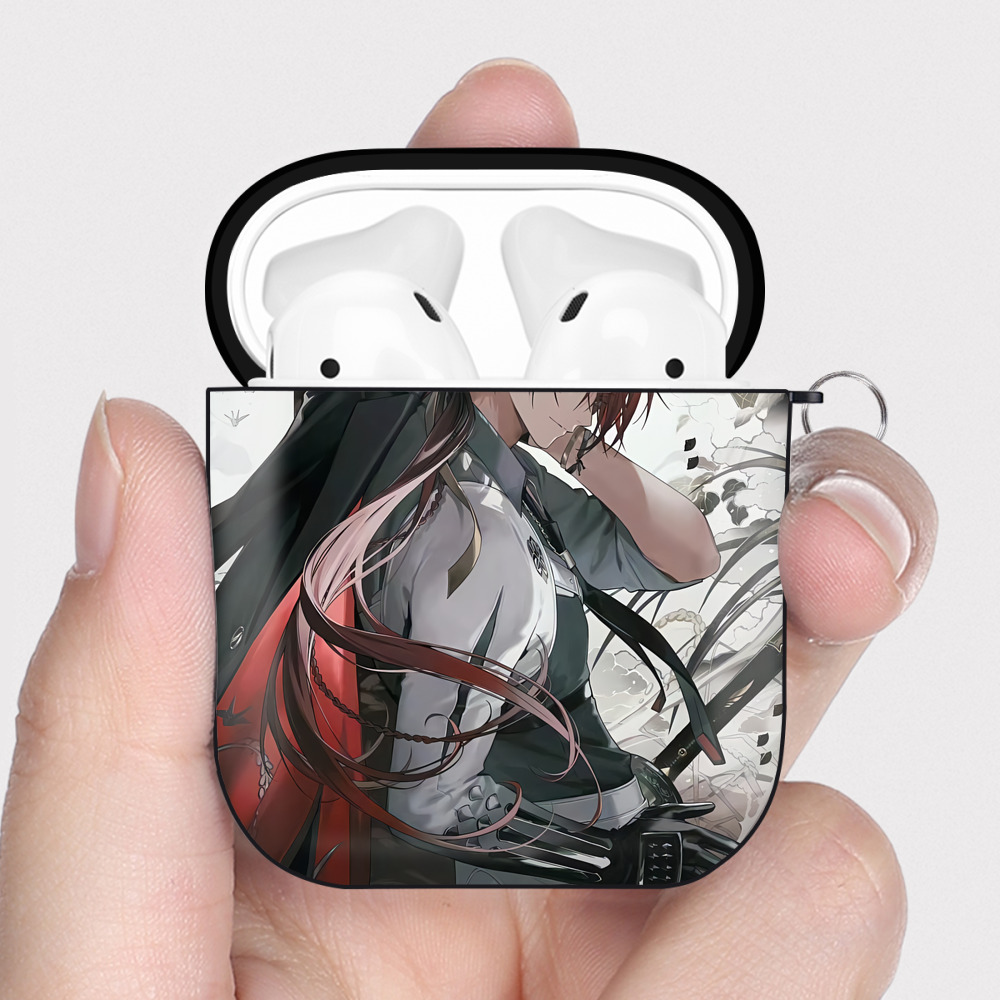 （画像用） 刀剣乱舞 Touken Ranbu AirPods 第2世代保護ケース ハードシェル ブラック 耐衝撃・防指紋・カラビナ付き