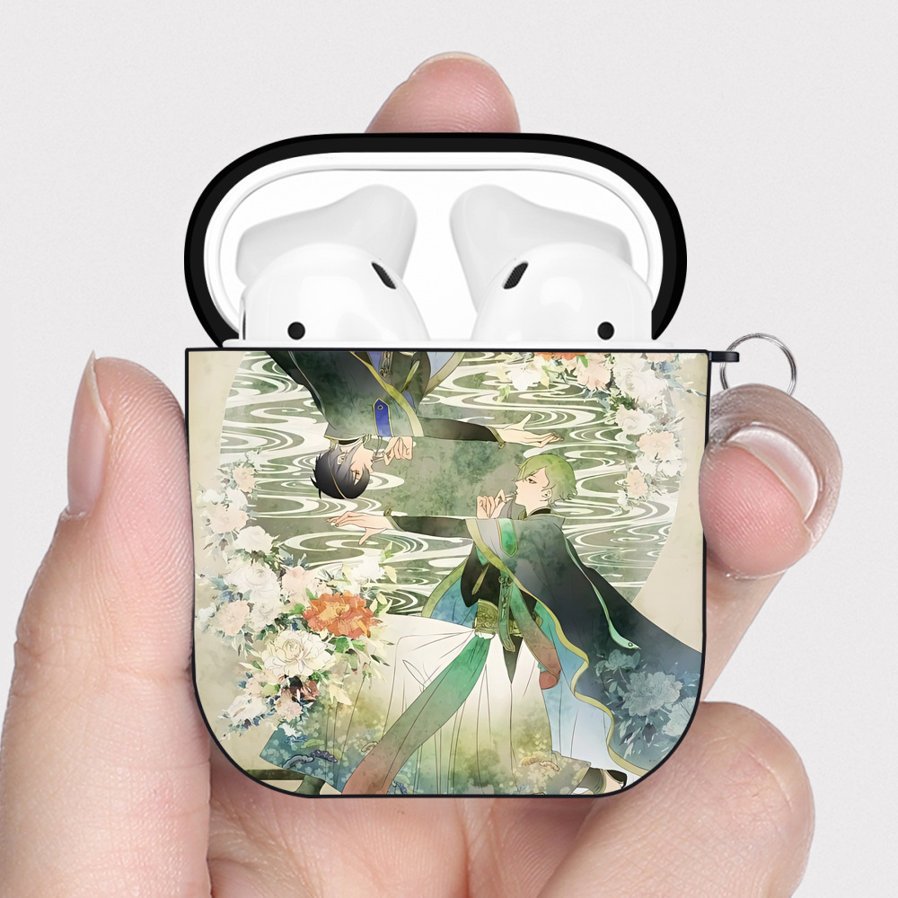 （画像用） 刀剣乱舞 Touken Ranbu AirPods 第2世代保護ケース ハードシェル ブラック 耐衝撃・防指紋・カラビナ付き