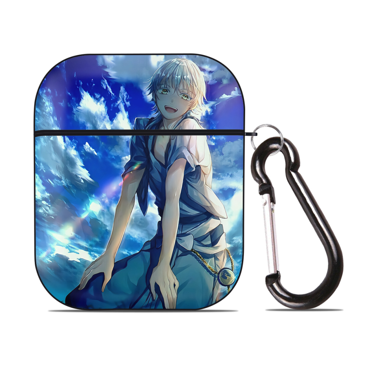 （画像用） 刀剣乱舞 Touken Ranbu AirPods 第2世代保護ケース ハードシェル ブラック 耐衝撃・防指紋・カラビナ付き