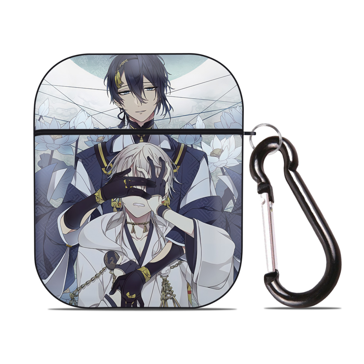 （画像用） 刀剣乱舞 Touken Ranbu AirPods 第2世代保護ケース ハードシェル ブラック 耐衝撃・防指紋・カラビナ付き