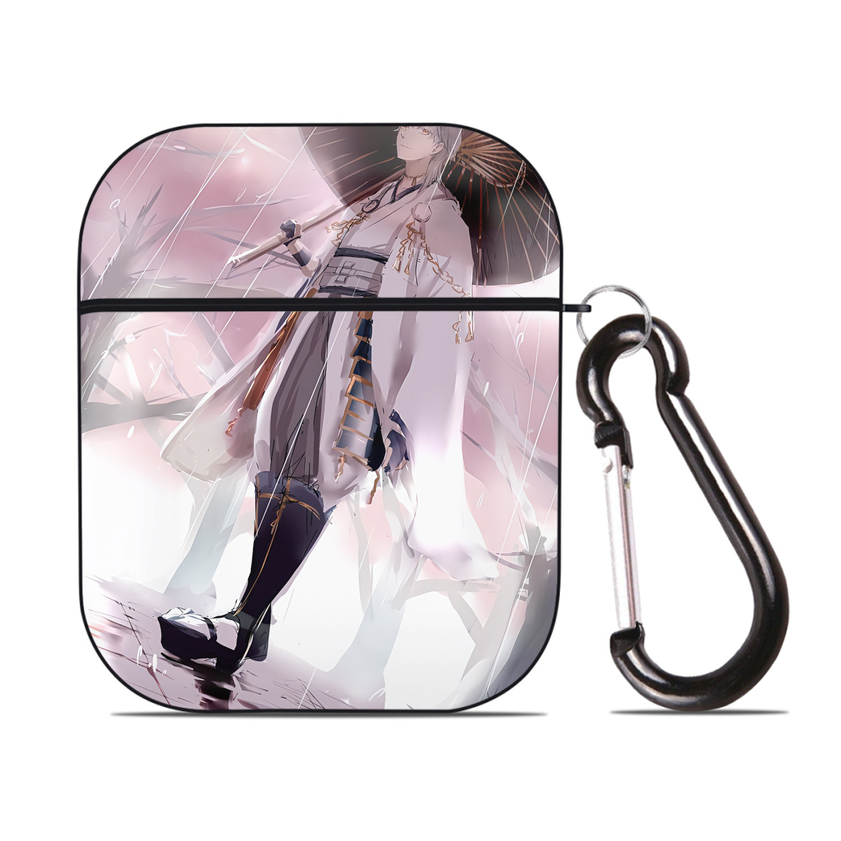 （画像用） 刀剣乱舞 Touken Ranbu AirPods 第2世代保護ケース ハードシェル ブラック 耐衝撃・防指紋・カラビナ付き