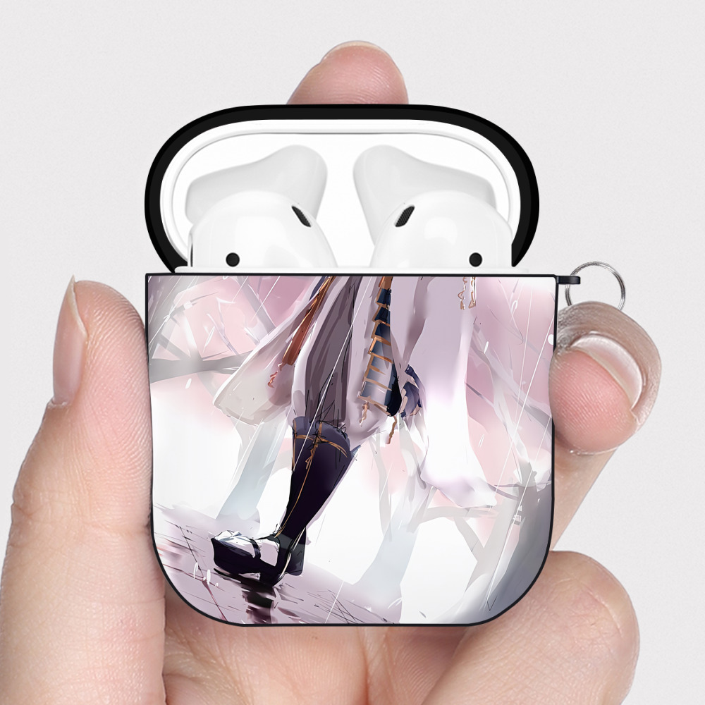 （画像用） 刀剣乱舞 Touken Ranbu AirPods 第2世代保護ケース ハードシェル ブラック 耐衝撃・防指紋・カラビナ付き