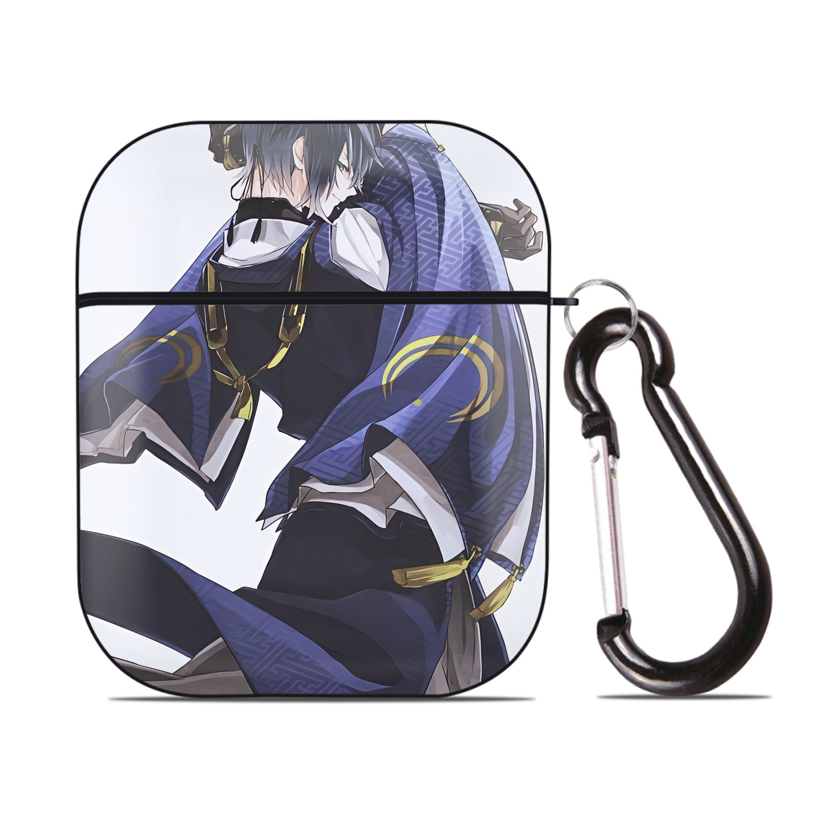 （画像用） 刀剣乱舞 Touken Ranbu AirPods 第2世代保護ケース ハードシェル ブラック 耐衝撃・防指紋・カラビナ付き