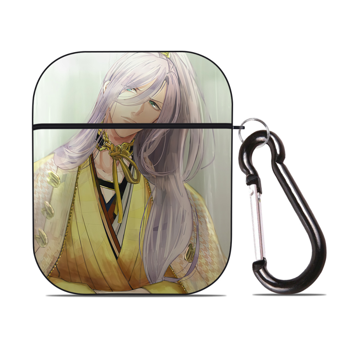 （画像用） 刀剣乱舞 Touken Ranbu AirPods 第2世代保護ケース ハードシェル ブラック 耐衝撃・防指紋・カラビナ付き