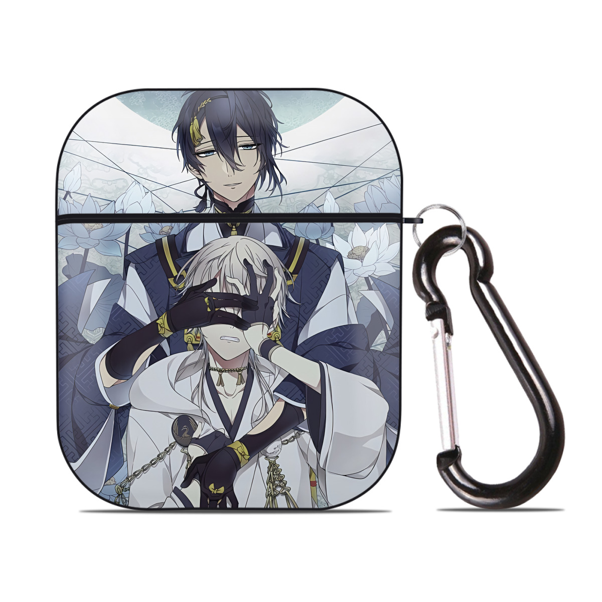 （画像用） 刀剣乱舞 Touken Ranbu AirPods 第2世代保護ケース ハードシェル ブラック 耐衝撃・防指紋・カラビナ付き