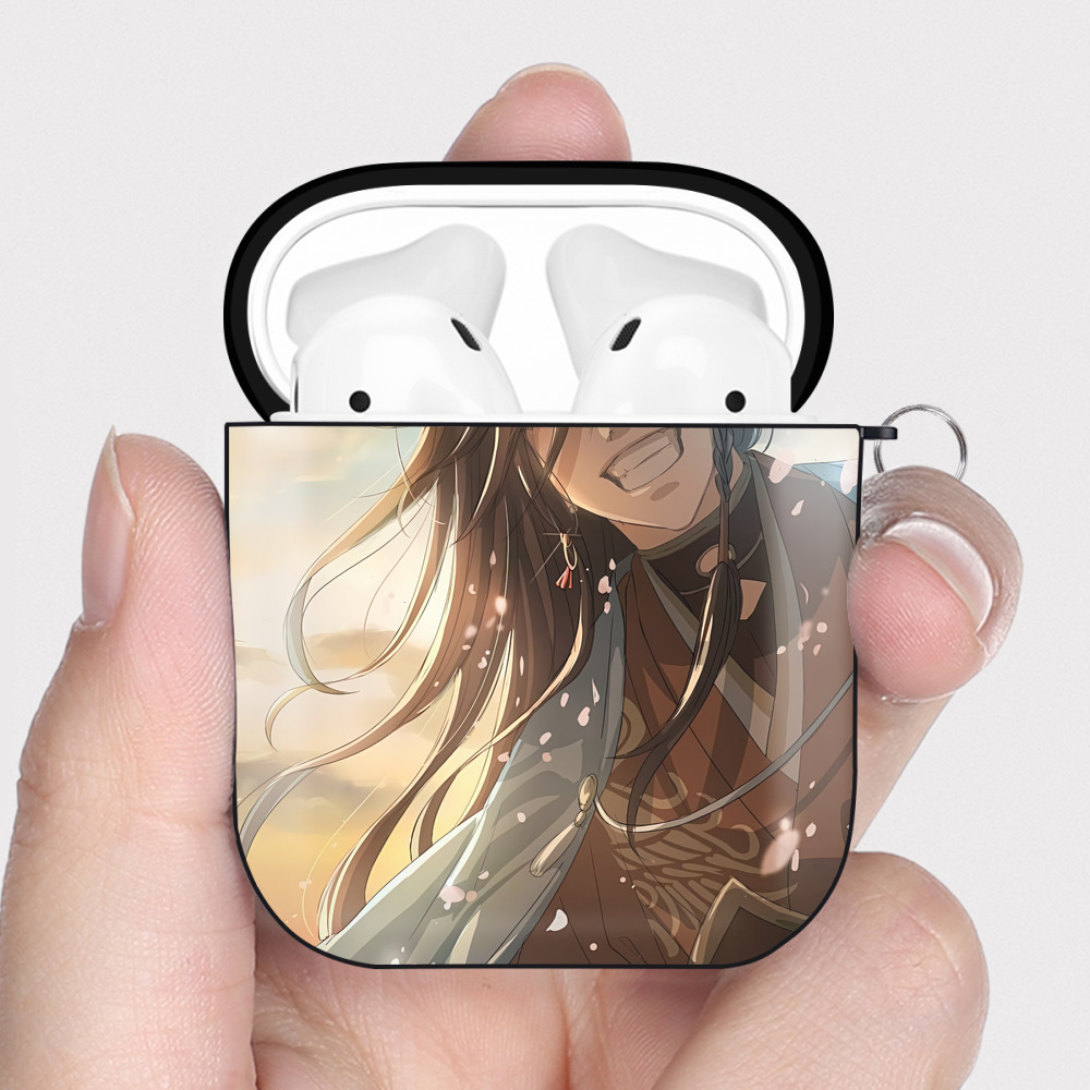 （画像用） 刀剣乱舞 Touken Ranbu AirPods 第2世代保護ケース ハードシェル ブラック 耐衝撃・防指紋・カラビナ付き
