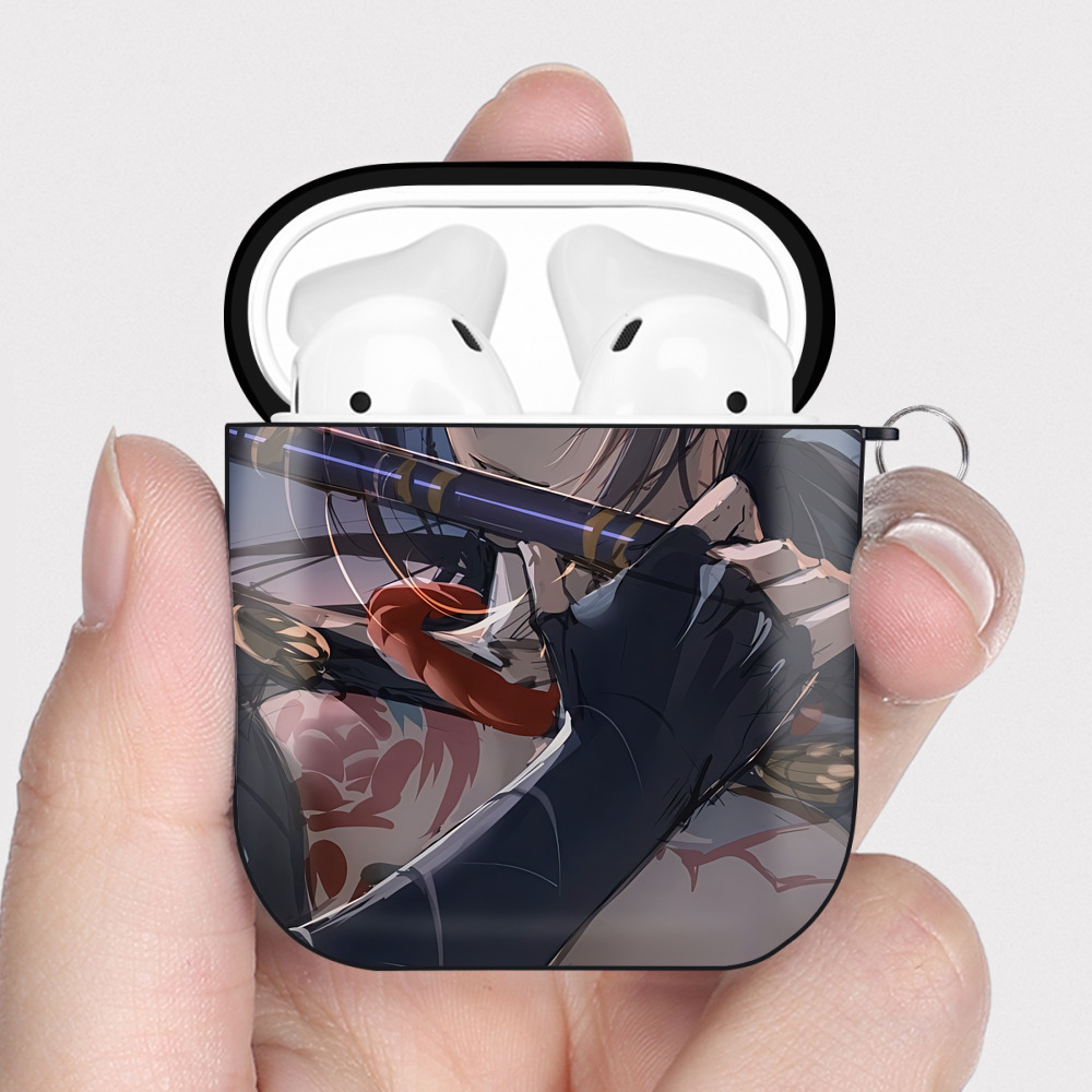 （画像用） 刀剣乱舞 Touken Ranbu AirPods 第2世代保護ケース ハードシェル ブラック 耐衝撃・防指紋・カラビナ付き
