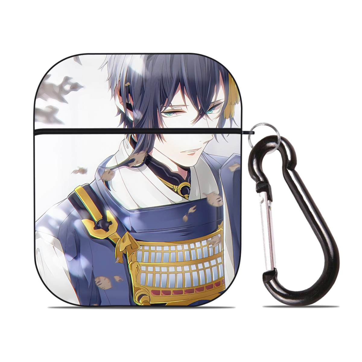 （画像用） 刀剣乱舞 Touken Ranbu AirPods 第2世代保護ケース ハードシェル ブラック 耐衝撃・防指紋・カラビナ付き