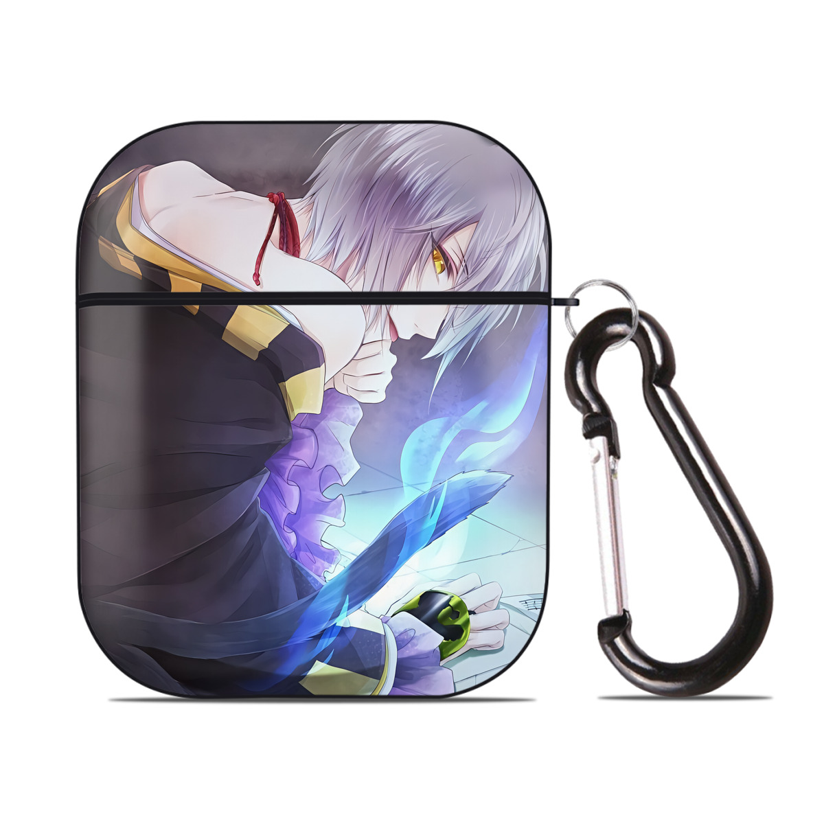 （画像用） 刀剣乱舞 Touken Ranbu AirPods 第2世代保護ケース ハードシェル ブラック 耐衝撃・防指紋・カラビナ付き