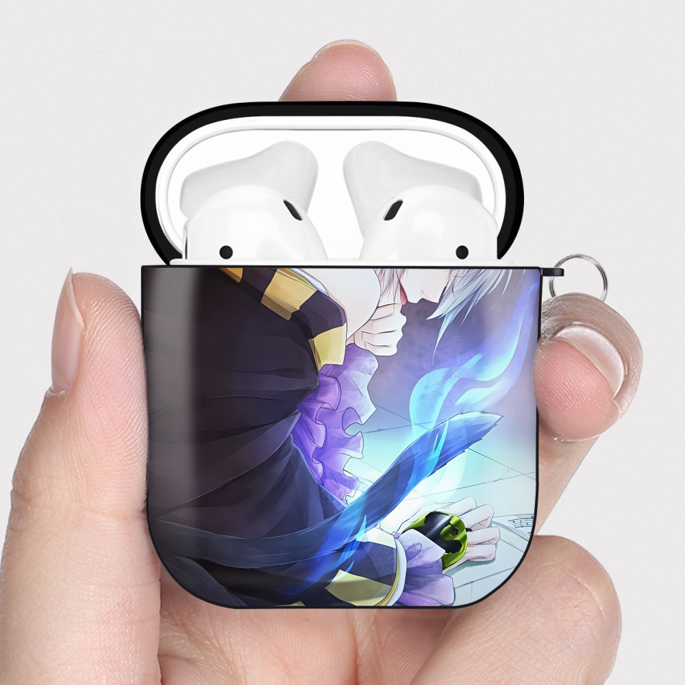 （画像用） 刀剣乱舞 Touken Ranbu AirPods 第2世代保護ケース ハードシェル ブラック 耐衝撃・防指紋・カラビナ付き