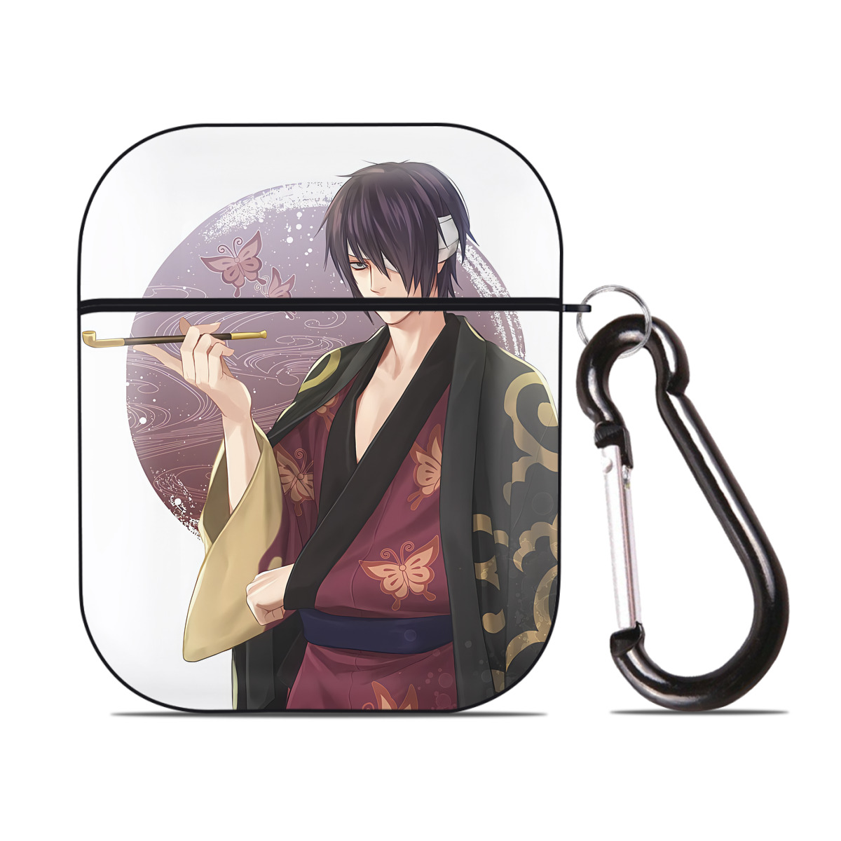（画像用） 刀剣乱舞 Touken Ranbu AirPods 第2世代保護ケース ハードシェル ブラック 耐衝撃・防指紋・カラビナ付き