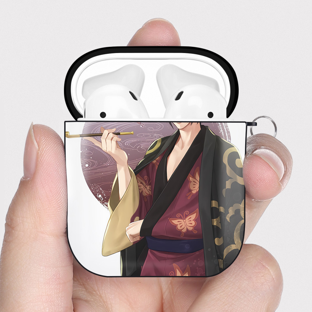 （画像用） 刀剣乱舞 Touken Ranbu AirPods 第2世代保護ケース ハードシェル ブラック 耐衝撃・防指紋・カラビナ付き