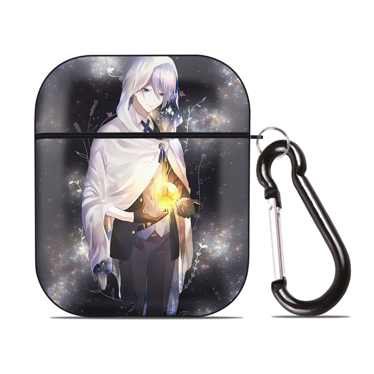 （画像用） 刀剣乱舞 Touken Ranbu AirPods 第2世代保護ケース ハードシェル ブラック 耐衝撃・防指紋・カラビナ付き