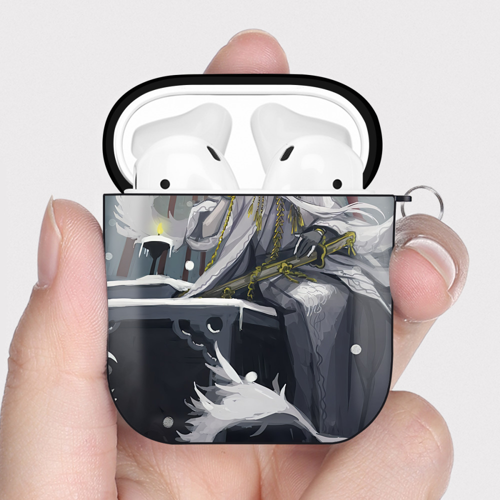 （画像用） 刀剣乱舞 Touken Ranbu AirPods 第2世代保護ケース ハードシェル ブラック 耐衝撃・防指紋・カラビナ付き
