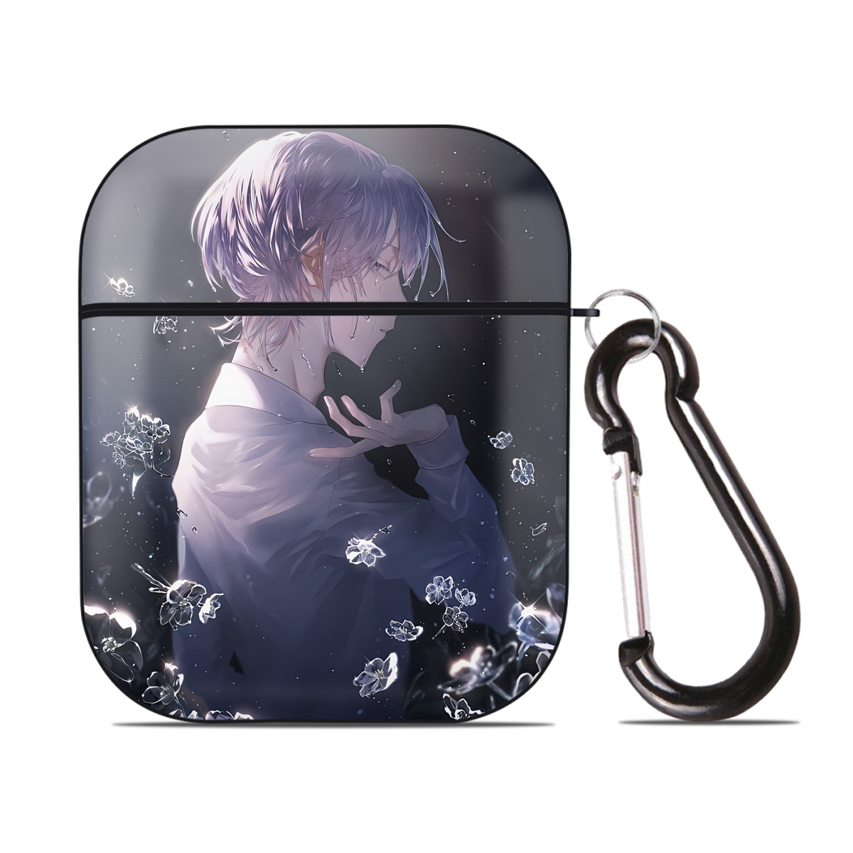 （画像用） 刀剣乱舞 Touken Ranbu AirPods 第2世代保護ケース ハードシェル ブラック 耐衝撃・防指紋・カラビナ付き