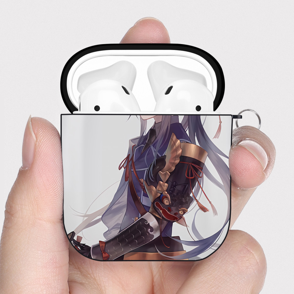 （画像用） 刀剣乱舞 Touken Ranbu AirPods 第2世代保護ケース ハードシェル ブラック 耐衝撃・防指紋・カラビナ付き