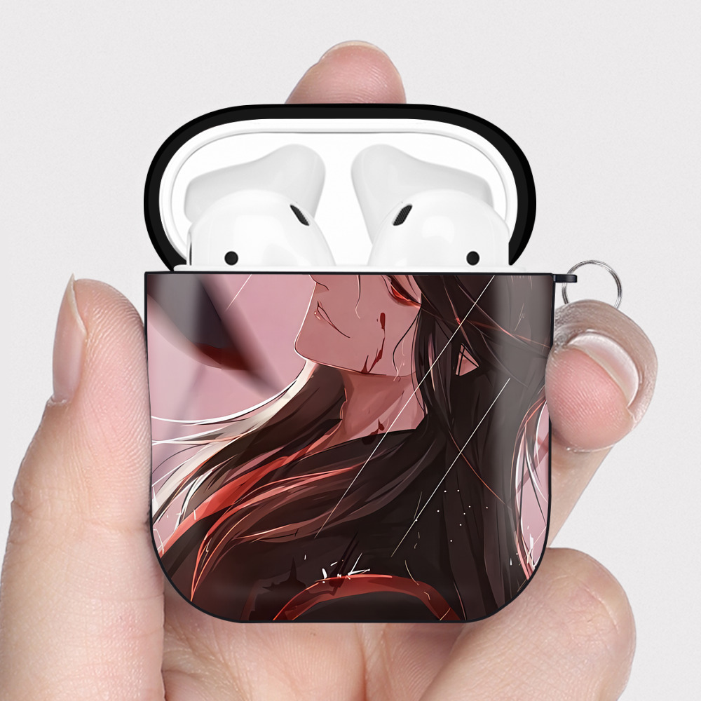 （画像用） 刀剣乱舞 Touken Ranbu AirPods 第2世代保護ケース ハードシェル ブラック 耐衝撃・防指紋・カラビナ付き