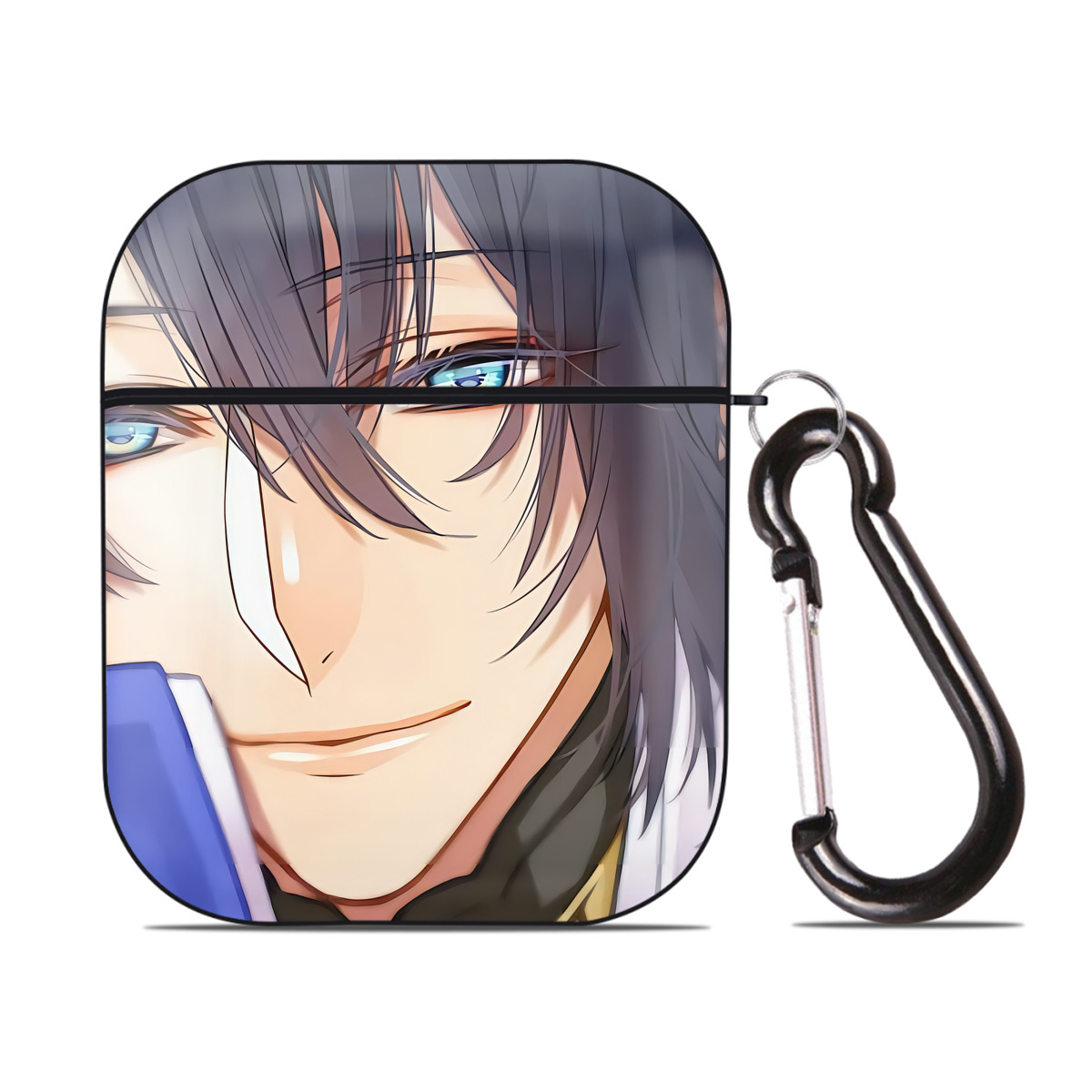 （画像用） 刀剣乱舞 Touken Ranbu AirPods 第2世代保護ケース ハードシェル ブラック 耐衝撃・防指紋・カラビナ付き
