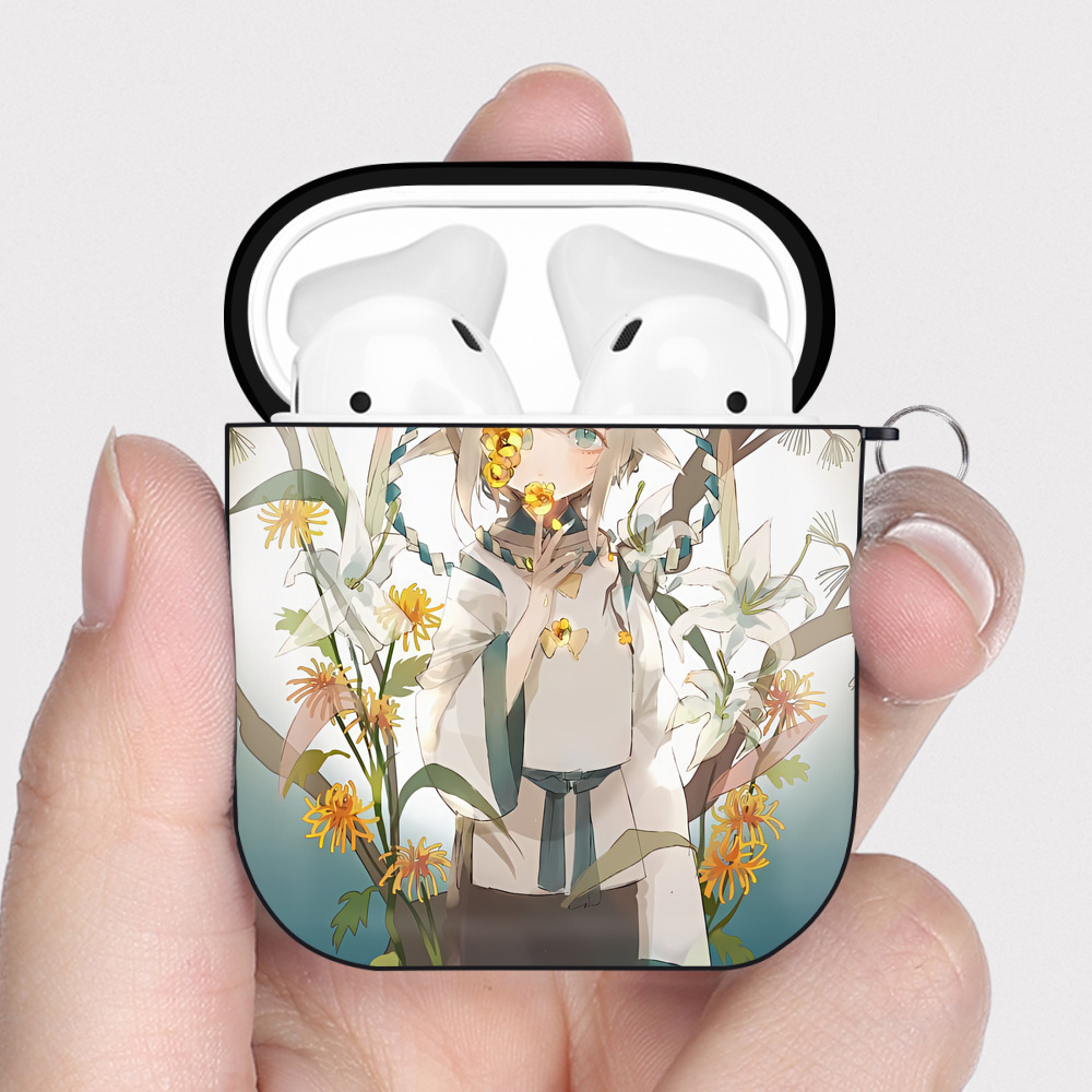（画像用） 刀剣乱舞 Touken Ranbu AirPods 第2世代保護ケース ハードシェル ブラック 耐衝撃・防指紋・カラビナ付き