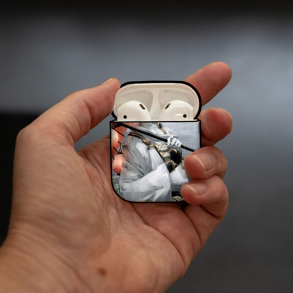 刀剣乱舞 Touken Ranbu AirPods 第2世代保護ケース ハードシェル ブラック 耐衝撃・防指紋・カラビナ付き