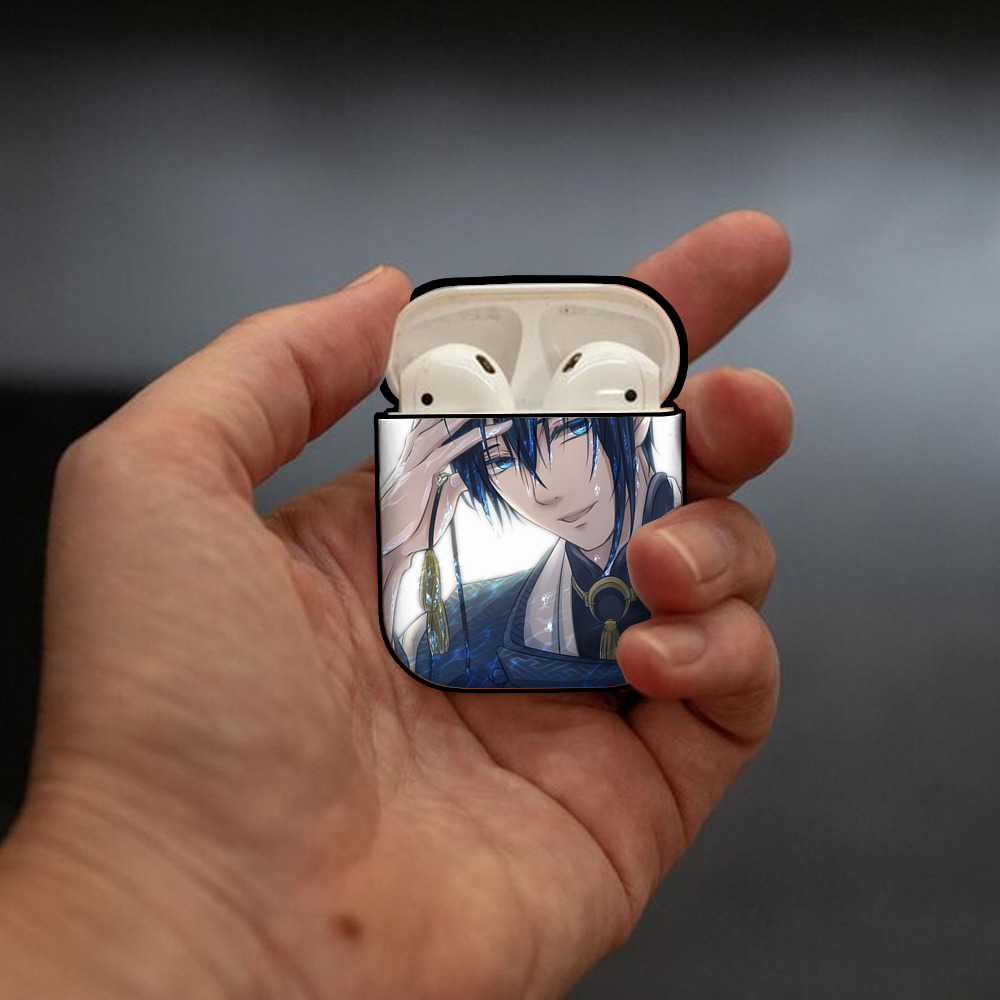 刀剣乱舞 Touken Ranbu AirPods 第2世代保護ケース ハードシェル ブラック 耐衝撃・防指紋・カラビナ付き