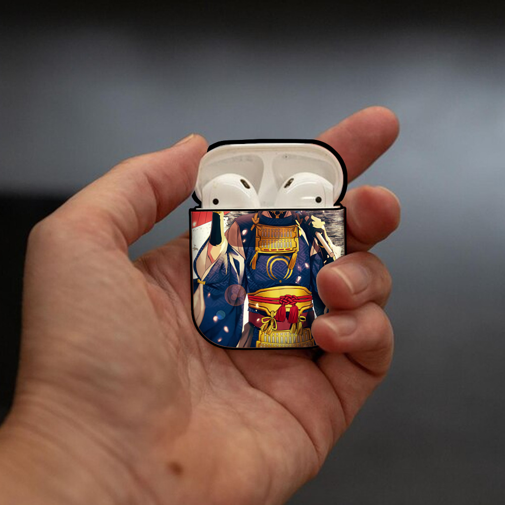刀剣乱舞 Touken Ranbu AirPods 第2世代保護ケース ハードシェル ブラック 耐衝撃・防指紋・カラビナ付き