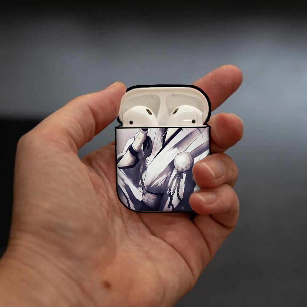 刀剣乱舞 Touken Ranbu AirPods 第2世代保護ケース ハードシェル ブラック 耐衝撃・防指紋・カラビナ付き