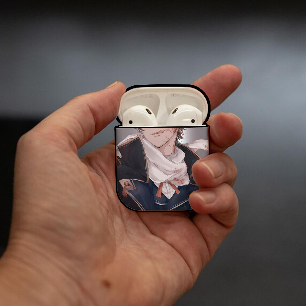 刀剣乱舞 Touken Ranbu AirPods 第2世代保護ケース ハードシェル ブラック 耐衝撃・防指紋・カラビナ付き