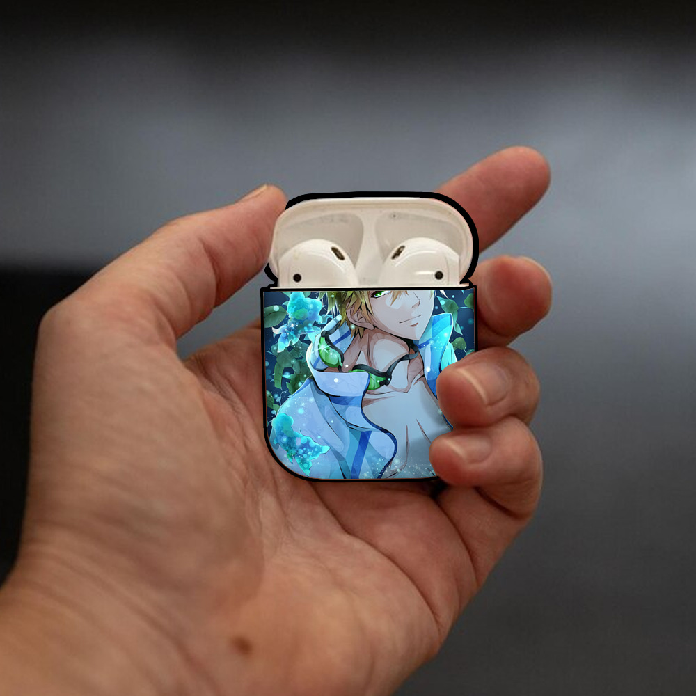 刀剣乱舞 Touken Ranbu AirPods 第2世代保護ケース ハードシェル ブラック 耐衝撃・防指紋・カラビナ付き