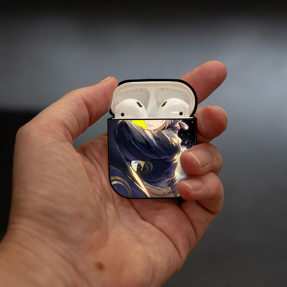 刀剣乱舞 Touken Ranbu AirPods 第2世代保護ケース ハードシェル ブラック 耐衝撃・防指紋・カラビナ付き