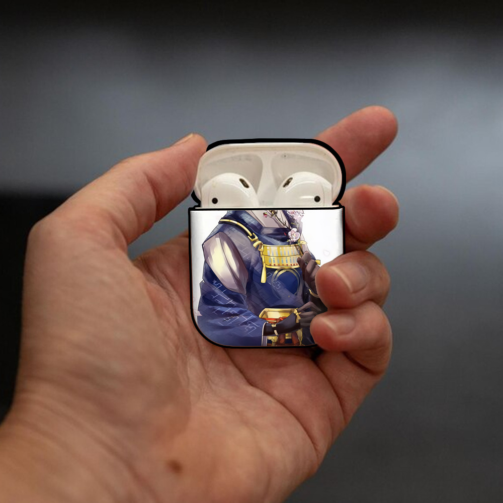 刀剣乱舞 Touken Ranbu AirPods 第2世代保護ケース ハードシェル ブラック 耐衝撃・防指紋・カラビナ付き