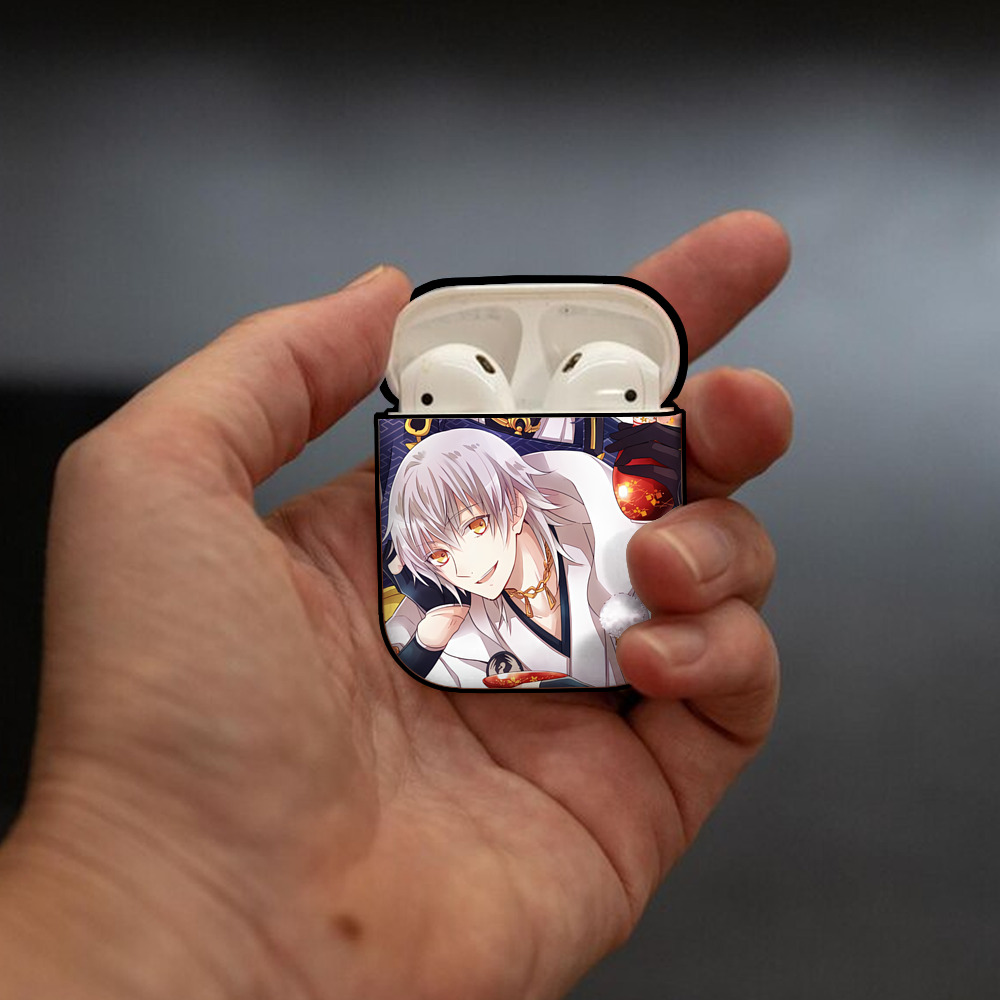 刀剣乱舞 Touken Ranbu AirPods 第2世代保護ケース ハードシェル ブラック 耐衝撃・防指紋・カラビナ付き