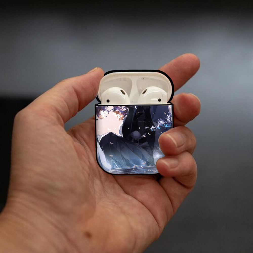 刀剣乱舞 Touken Ranbu AirPods 第2世代保護ケース ハードシェル ブラック 耐衝撃・防指紋・カラビナ付き