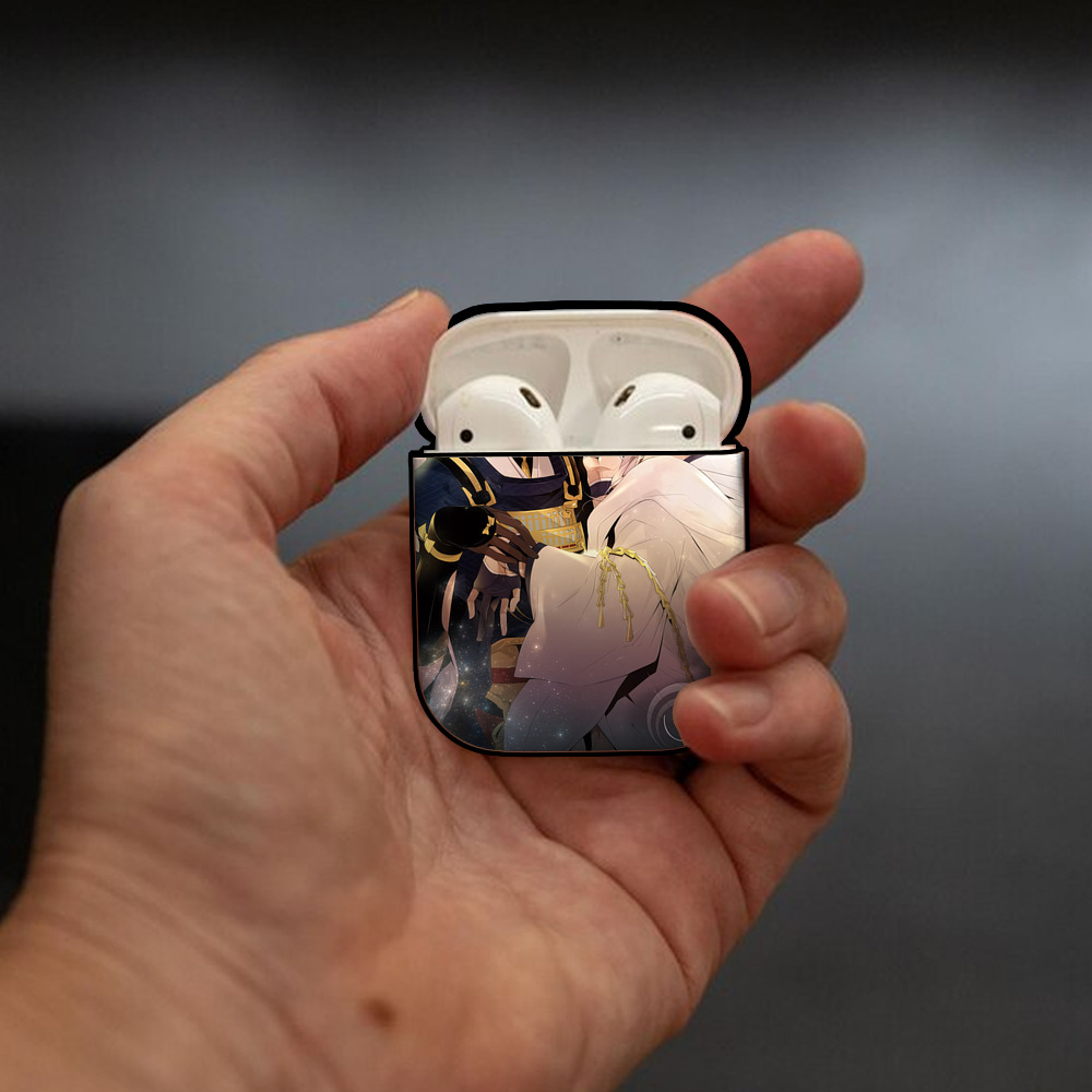 刀剣乱舞 Touken Ranbu AirPods 第2世代保護ケース ハードシェル ブラック 耐衝撃・防指紋・カラビナ付き