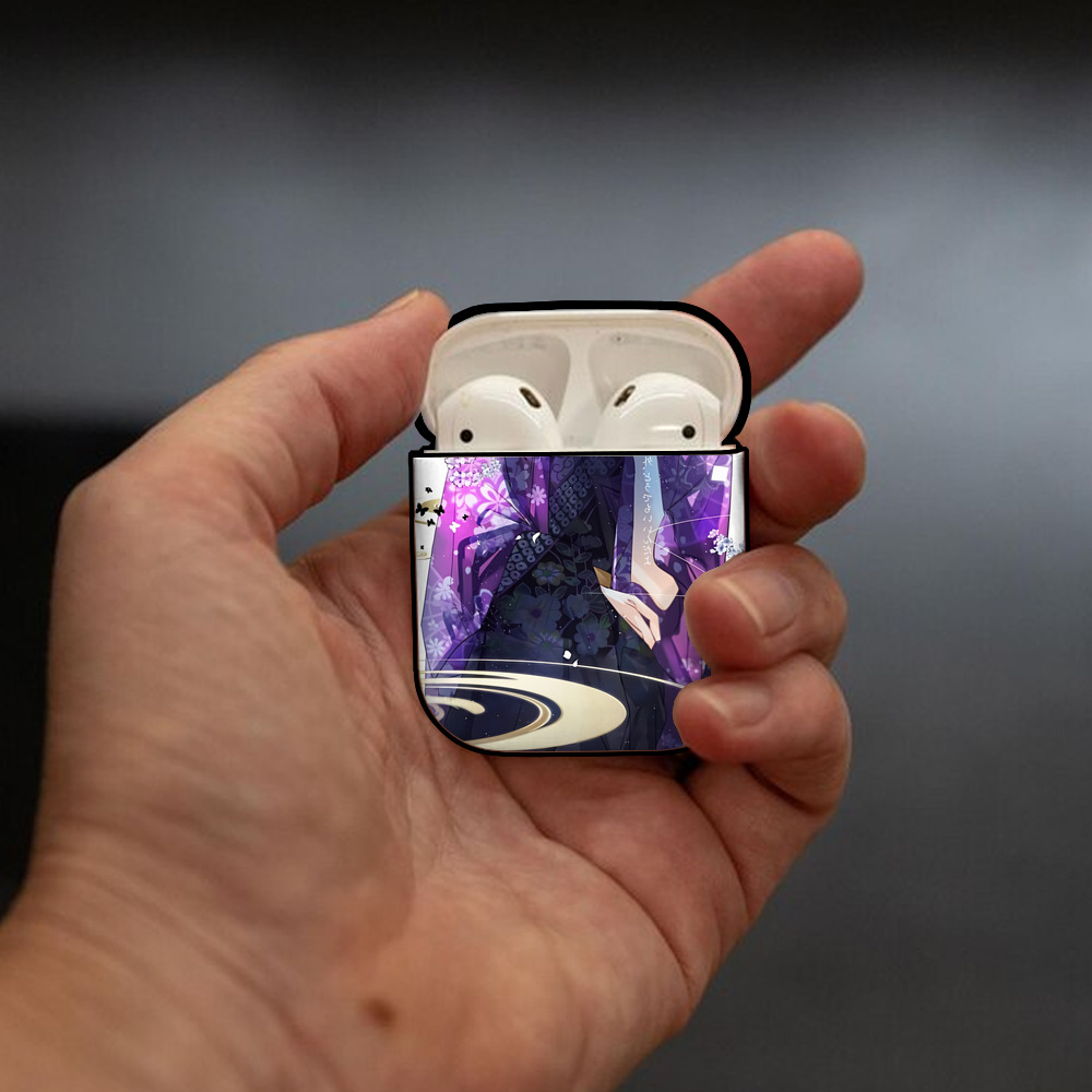 刀剣乱舞 Touken Ranbu AirPods 第2世代保護ケース ハードシェル ブラック 耐衝撃・防指紋・カラビナ付き